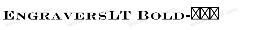 EngraversLT Bold字体转换